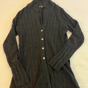 Knit Grey Cashmere Blend Brooks Brothers Cardigan Sweater Large